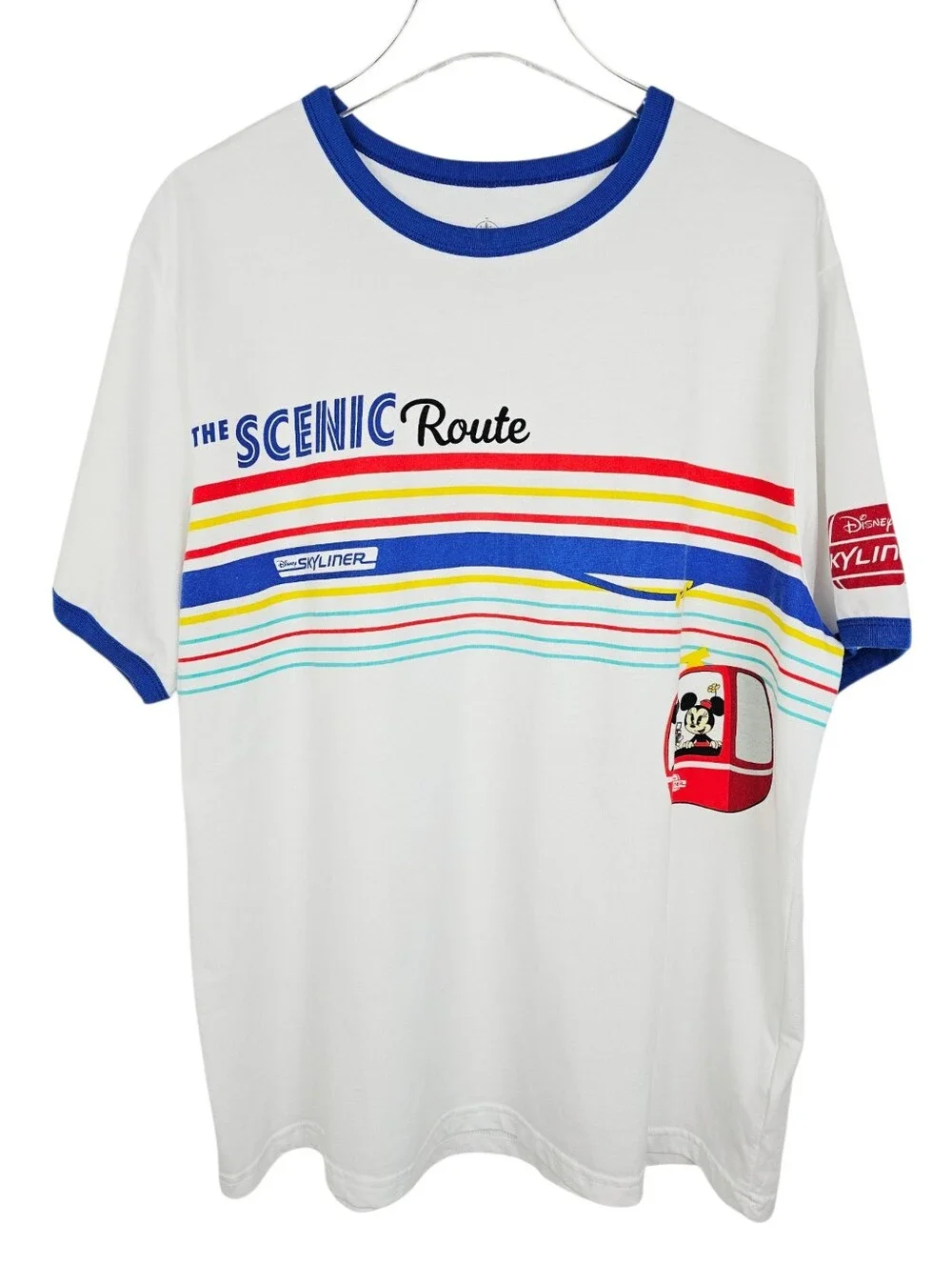 Walt Disney World Parks Skyliner Ringer T-Shirt Scenic Route Size XL
